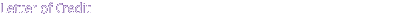 Letter of Credit